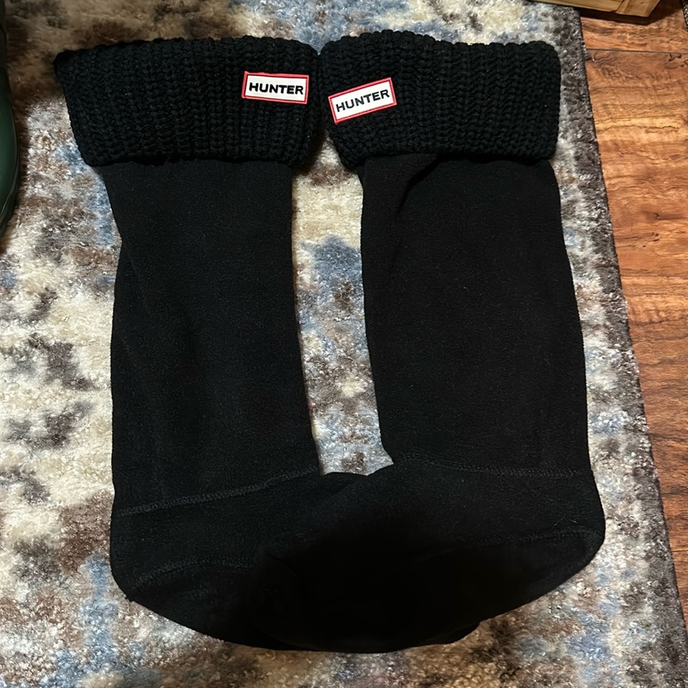 Hunter boot insets black